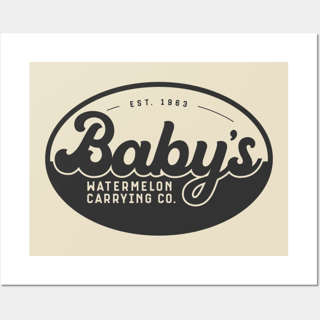 Baby's Watermelon Carrying Company Wall Art by mikevotava